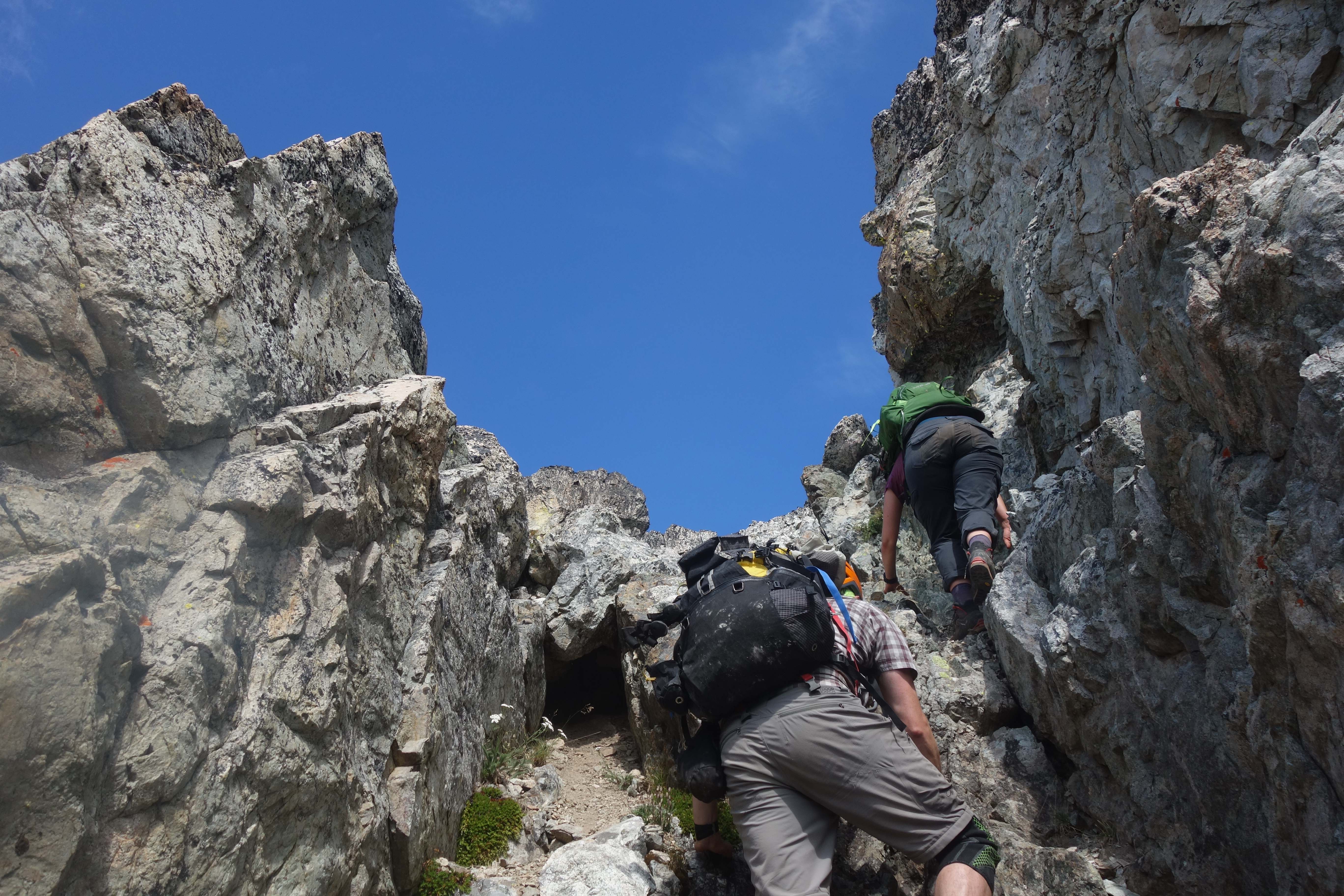 Scrambling the chimney